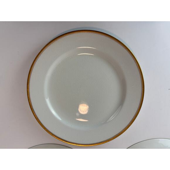Set of 6 WH Grindley & Co "Marengo" Luncheon Plates – Ivory with Gold Trim - Picture 6 of 10